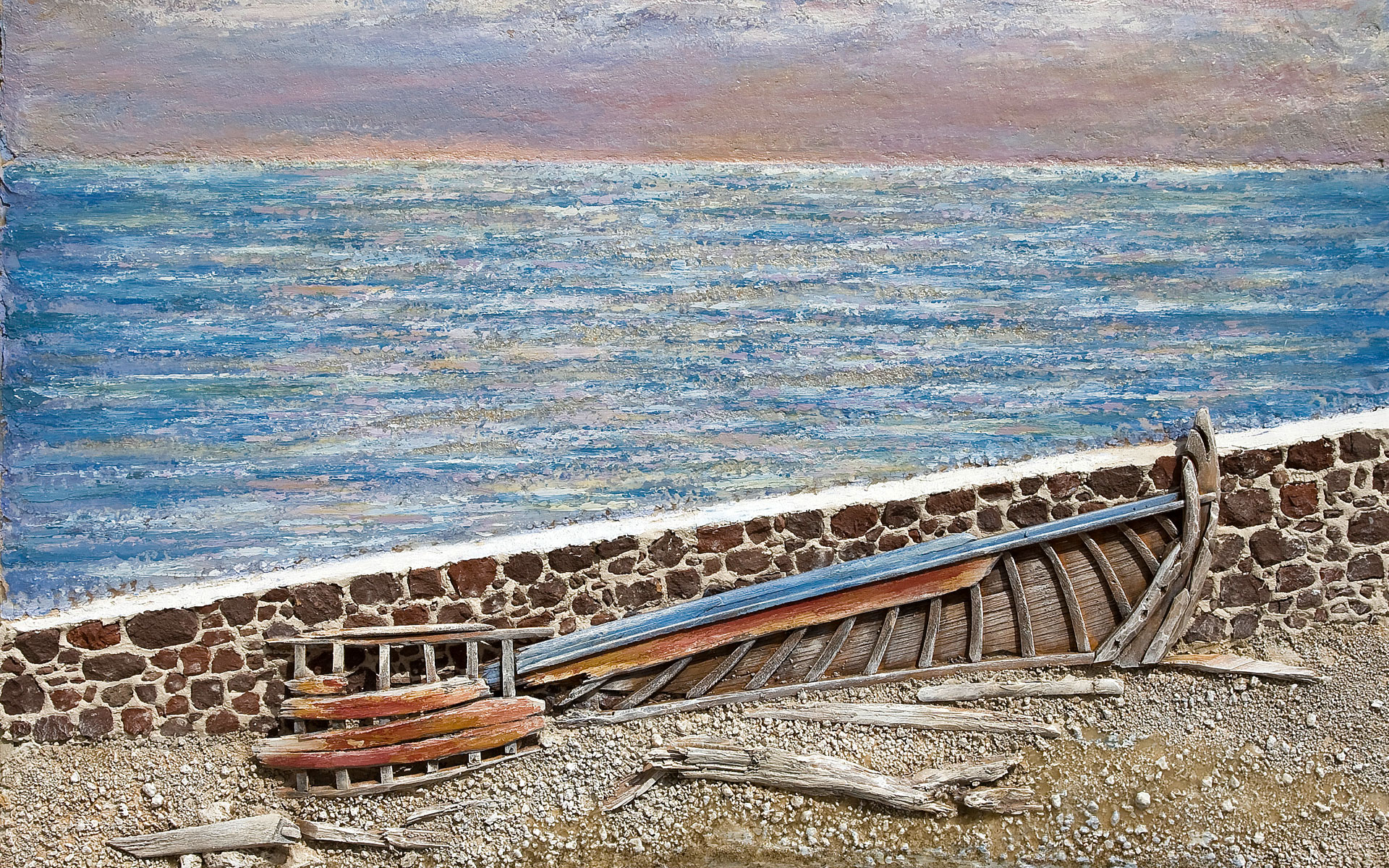 Art Gallery Santorini Oia Greek Artist Stavros Galanopoulos