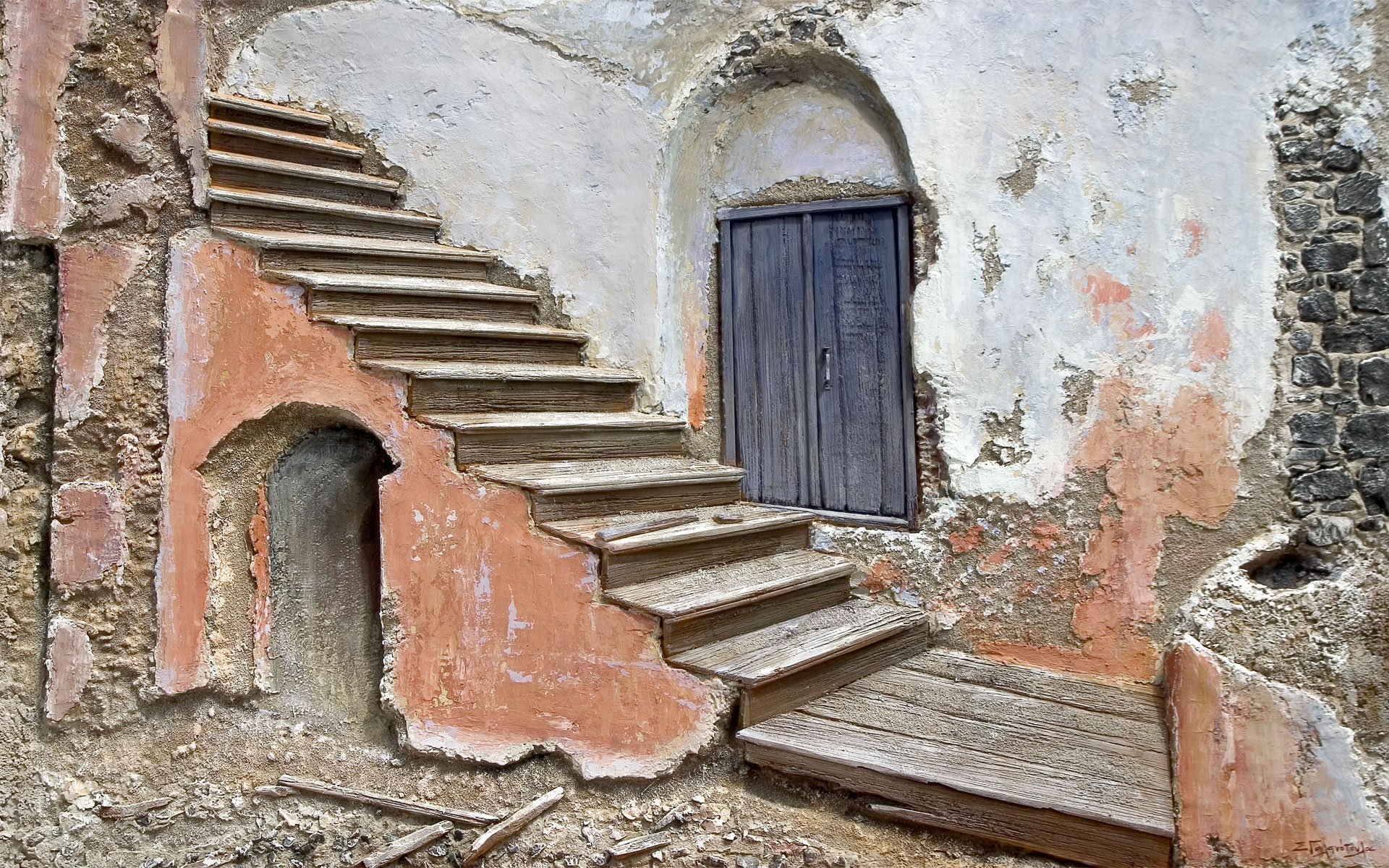 Art Gallery Santorini Oia Greek Artist Stavros Galanopoulos