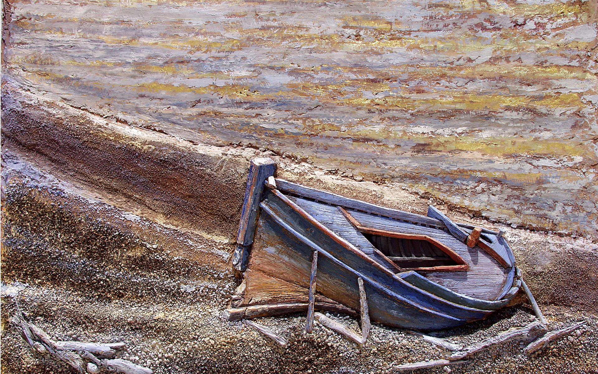 Art Gallery Santorini Oia Greek Artist Stavros Galanopoulos